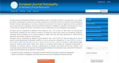 Desktop Screenshot of europeanjournalosteopathy.com